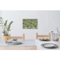 Dinosaurussen - Wolken - Sterren - Oranje Muursticker klein -eettafel