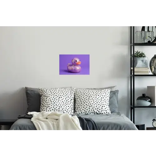 Disco - Eend - Paars Muursticker klein -slaapkamer