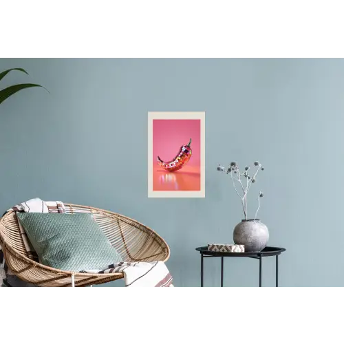Disco - Peper - Roze Muursticker klein -plant