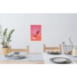 Disco - Peper - Roze Muursticker klein -eettafel