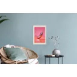 Disco - Peper - Roze Muursticker klein -plant