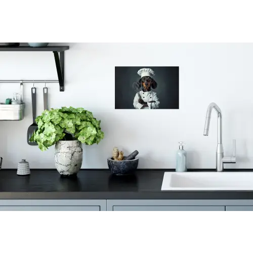 Hond - Garde - Kok Muursticker klein -keuken
