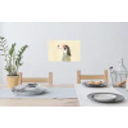 Hond - Zonnebril - Sjaal Muursticker klein -eettafel