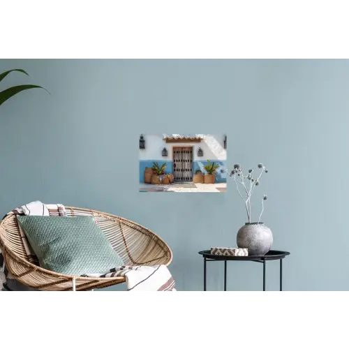 Deur - Manden - Planten Muursticker klein -plant