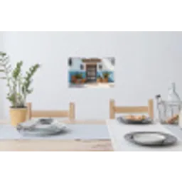 Deur - Manden - Planten Muursticker klein -eettafel