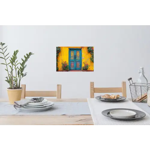 Deuren - Kleurrijk - Planten Muursticker klein -eettafel