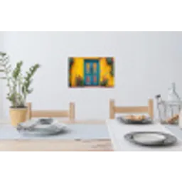 Deuren - Kleurrijk - Planten Muursticker klein -eettafel