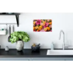 Drink - Bloemen - Yellow Muursticker klein -keuken