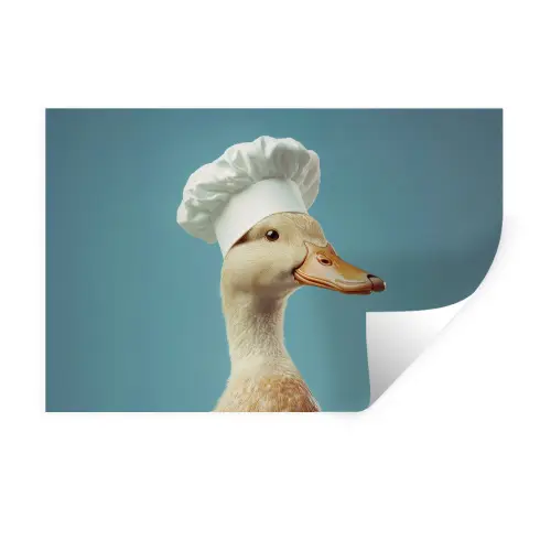 Eend - Koksmuts - Cute - Vogel Muursticker klein -3d