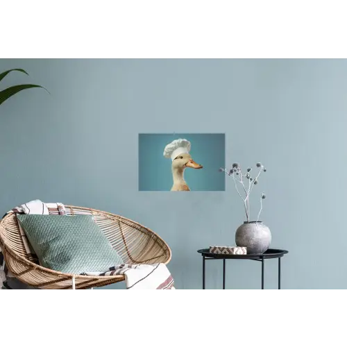 Eend - Koksmuts - Cute - Vogel Muursticker klein -plant
