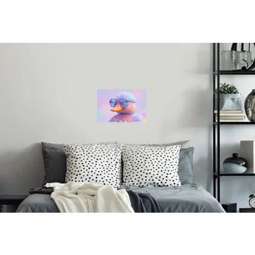Eend - bril - Pastel Muursticker klein -slaapkamer