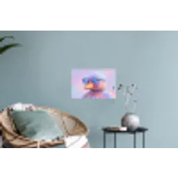 Eend - bril - Pastel Muursticker klein -plant