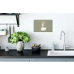 Eend - Konijnoren - Grijs Muursticker klein -keuken