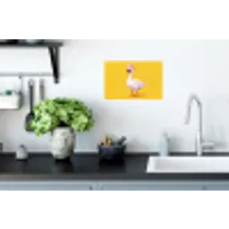 Eend - Zonnebril - Geel Muursticker klein -keuken