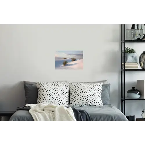 Duinen - Gras - Wolken - Beige Muursticker klein -slaapkamer