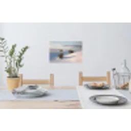 Duinen - Gras - Wolken - Beige Muursticker klein -eettafel