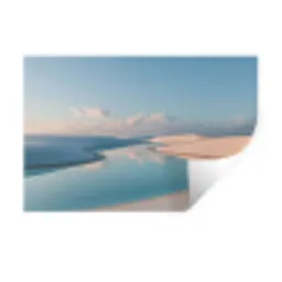 Duinen - Waterplas - Oneindige rust Muursticker klein -3d