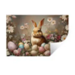 Paashaas - Lente - Paaseieren Muursticker klein -3d