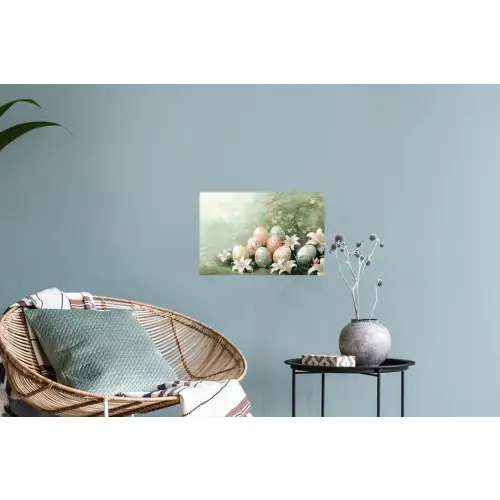 Paaseieren - Pasteltinten - Bloemen Muursticker klein -plant