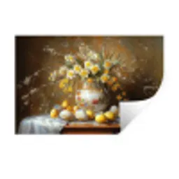 Paaseieren - Stilleven - Vaas Muursticker klein -3d