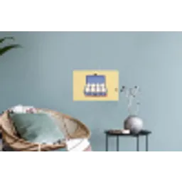 Eieren - Doos - Minimalistisch - Blauw Muursticker klein -plant