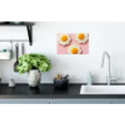 Eieren - Bloem - Roze Muursticker klein -keuken