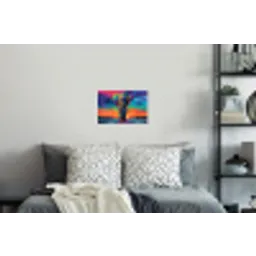Olifant - Kleurrijk - Lucht - Abstract Muursticker klein -slaapkamer