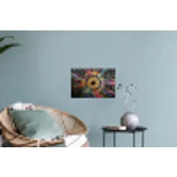 Explosie - Goud - Kleurrijk - Abstract Muursticker klein -plant