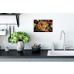 Explosie - Verfstructuur - Goud - Abstract Muursticker klein -keuken