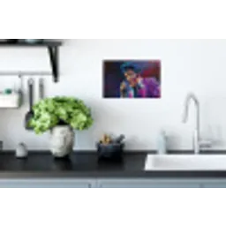 Expressief - Microfoon - Paars Muursticker klein -keuken