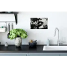 Gezicht - Mond - Graffiti - Zwart Muursticker klein -keuken