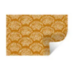 Waaierachtige motieven - Geel - Vintage Muursticker klein -3d