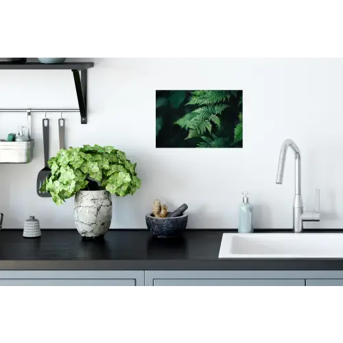 Varenblad - Groen - Structuur - Wazig Muursticker klein -keuken