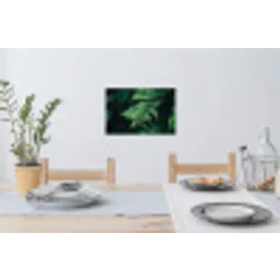 Varenblad - Groen - Structuur - Wazig Muursticker klein -eettafel