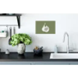 Vijgen - Minimalistisch - Getekend - Mosgroen Muursticker klein -keuken