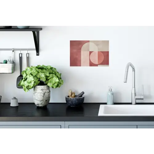 Figuren - Abstract - Roze Muursticker klein -keuken