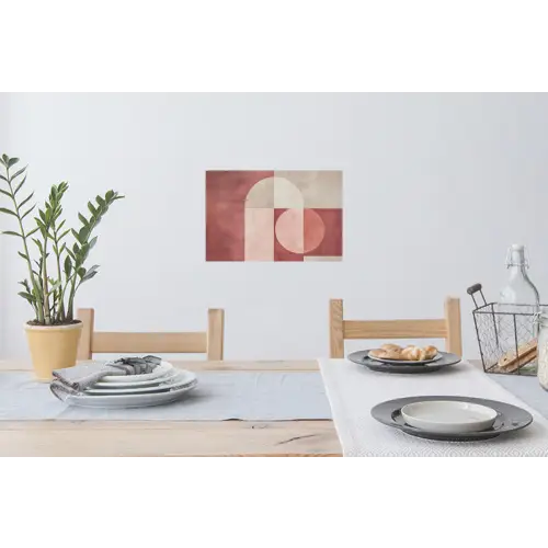 Figuren - Abstract - Roze Muursticker klein -eettafel