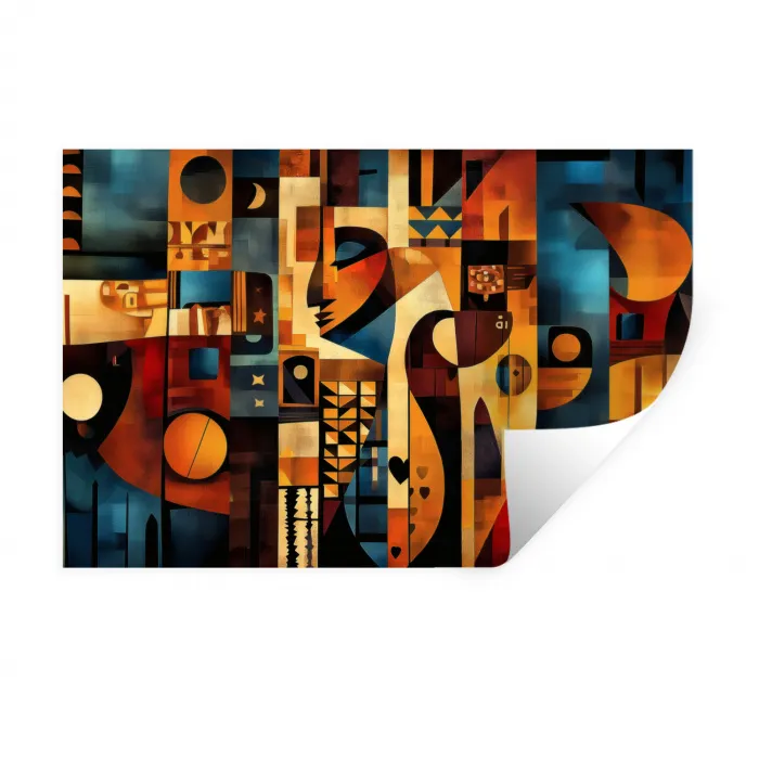 Figuren - Abstract - Symbolen Muursticker klein -3d