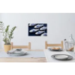 Vissen - Delfts - Blauw - Keramiek Muursticker klein -eettafel