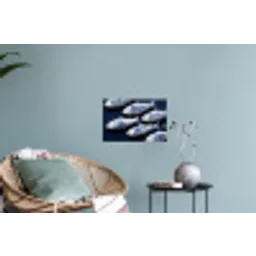 Vissen - Delfts - Blauw - Keramiek Muursticker klein -plant
