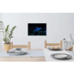 Vis - Stippen - Koraal - Blauw Muursticker klein -eettafel
