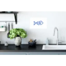 Vis - Minimalistisch - Blauw - Lijn Muursticker klein -keuken