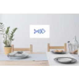 Vis - Minimalistisch - Blauw - Lijn Muursticker klein -eettafel
