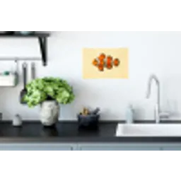 Vis - Oranje - Strepen Muursticker klein -keuken