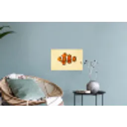 Vis - Oranje - Strepen Muursticker klein -plant