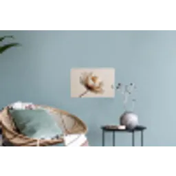 Bloem - Beige - Crème Muursticker klein -plant