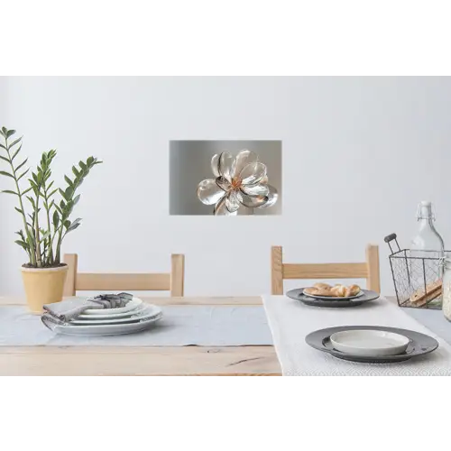 Bloem - Glazen - Doorzichtig Muursticker klein -eettafel