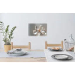 Bloem - Glazen - Doorzichtig Muursticker klein -eettafel