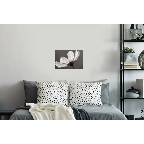 Bloem - Minimalistisch - Zwart - Wit Muursticker klein -slaapkamer