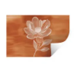 Bloem - Minimalistisch - Wit Muursticker klein -3d